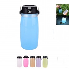 Portable Outdoor Solar Charging Camping LED Light Luminous Sports Water Bottle
